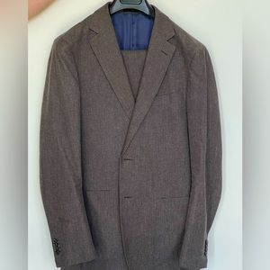 Suitsupply Brown Cotton Suit 44L